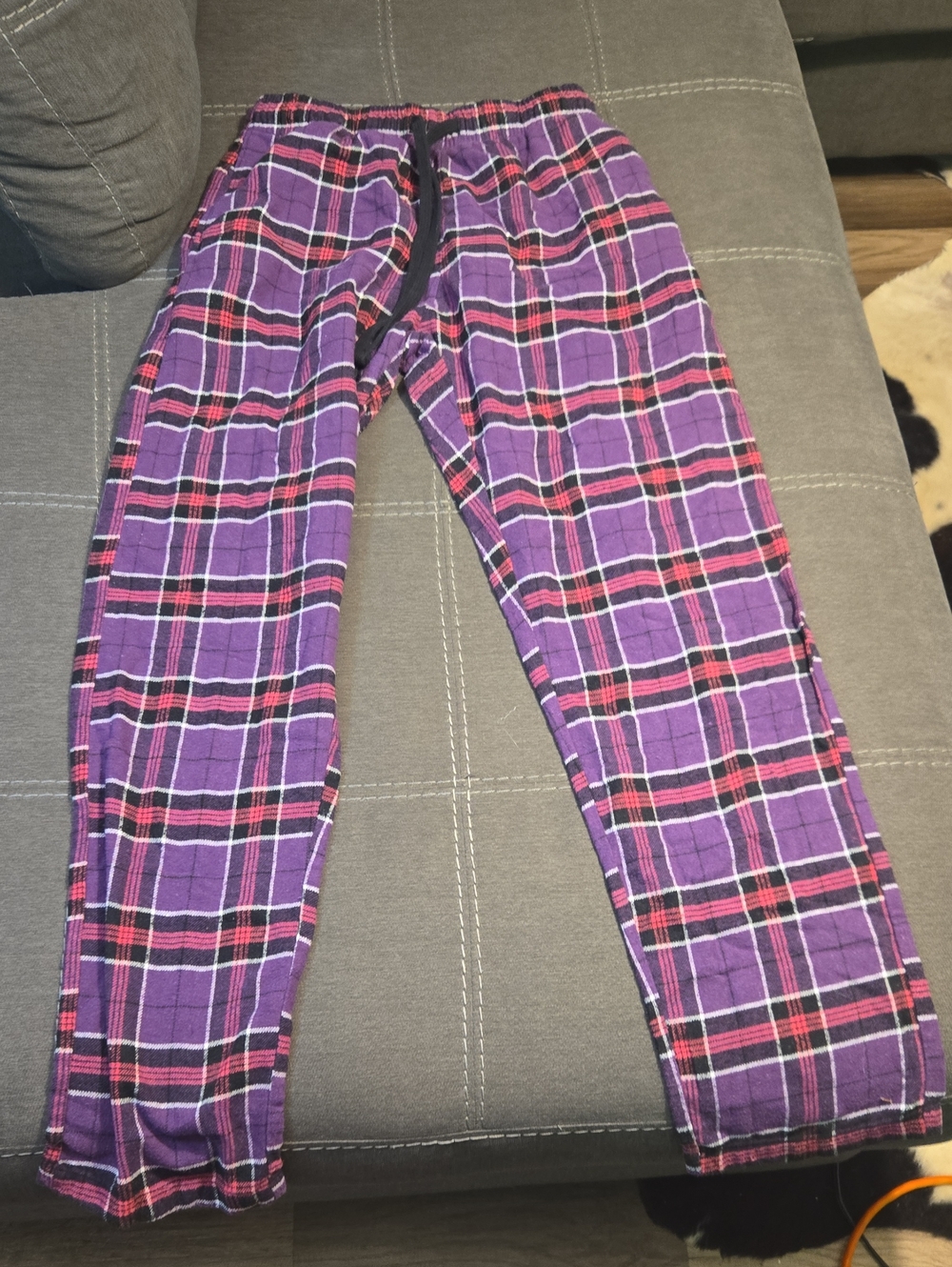 Womens Purple Plaid Pajama Pants - Unbranded